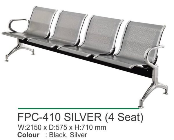 Kursi Tunggu Frontline FPC-410 Silver (4 Seat)