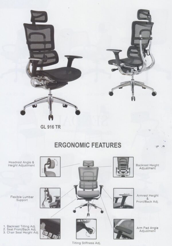 Kursi Kantor Direktur Ergotec GL 916 TR