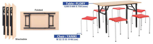 Meja Lipat Inco Flory