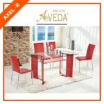 Meja Makan Aveda Axel R Red