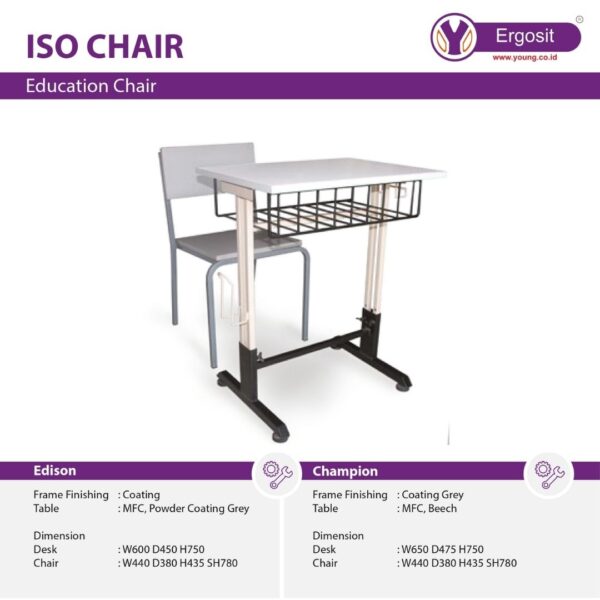 Meja Kuliah Ergosit Iso Edison