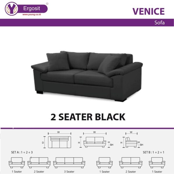 Sofa Kantor Venice 2 Seat