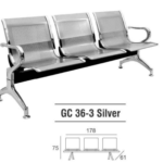 Kursi Tunggu Gresco GC36-3 SILVER