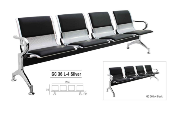 Kursi Tunggu Gresco GC36-L SILVER